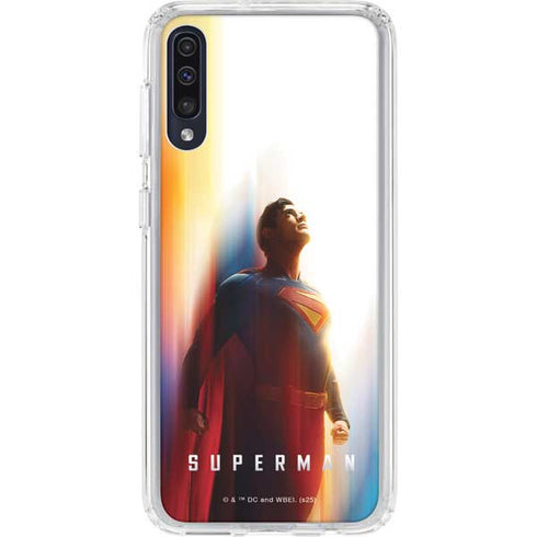 Superman 2025 Man of Steel Ascension Heroic Glow Galaxy A50 Clear Case